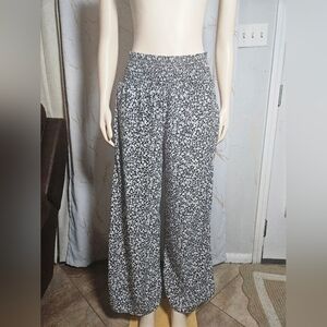 Sienna Sky Black and White Patterned Wide Leg Pants